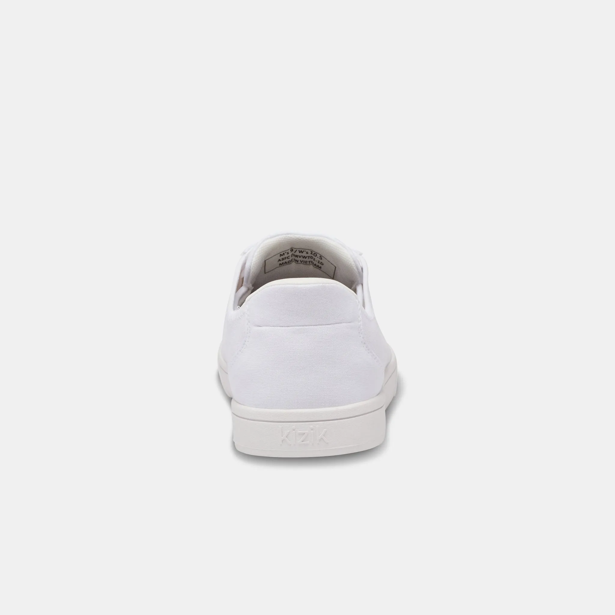 Kizik Irvine Ivory White Canvas Slip On