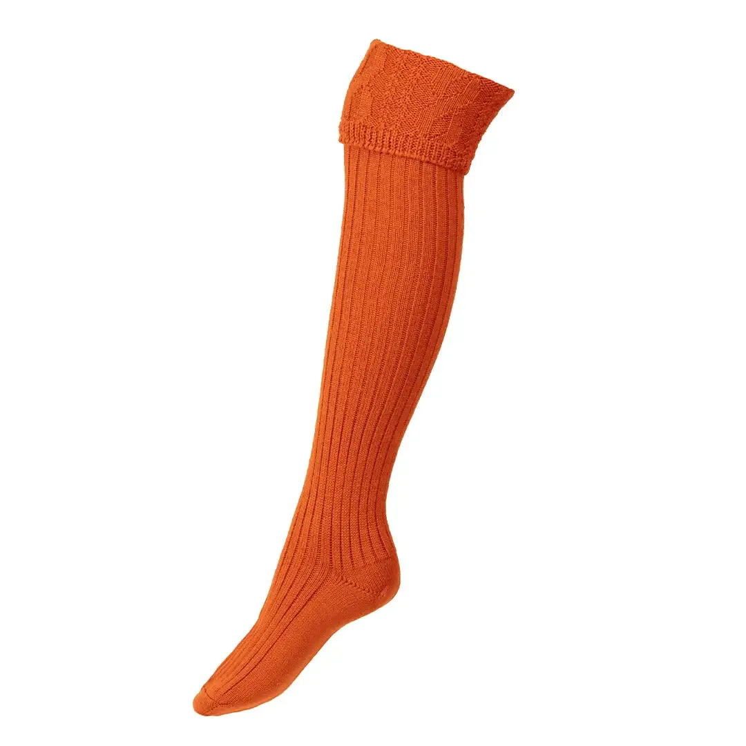 Lady Glenmore Sock - Burnt Orange by House of Cheviot