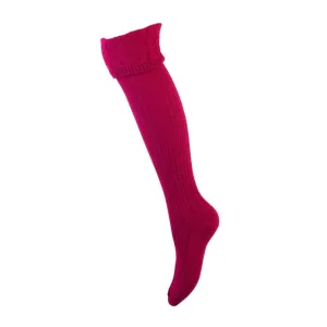 Lady Glenmore Sock - Fuchsia by House of Cheviot