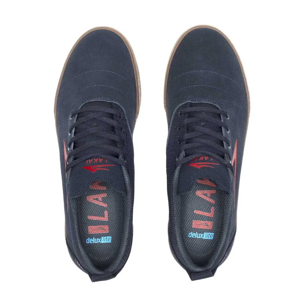 Lakai Bristol Shoes - Navy/Red Suede