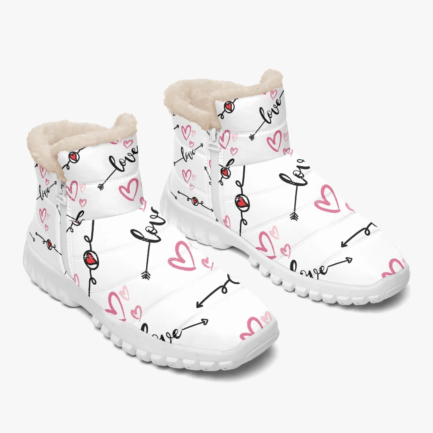 Love in Motion Cotton-pad Fur Zipper Up Boots