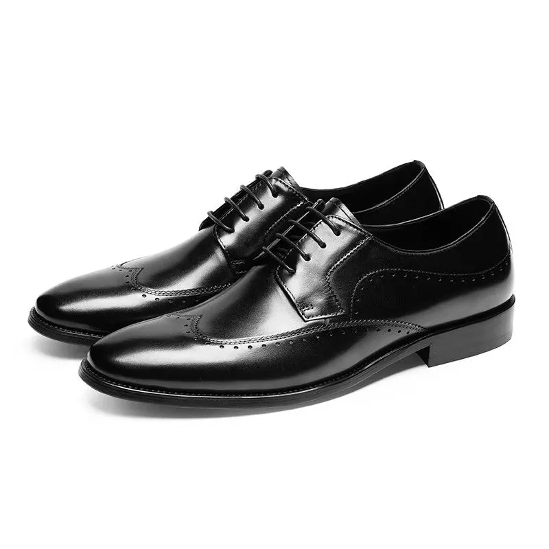 LuxeLeather Classy Derbies Dress Shoes