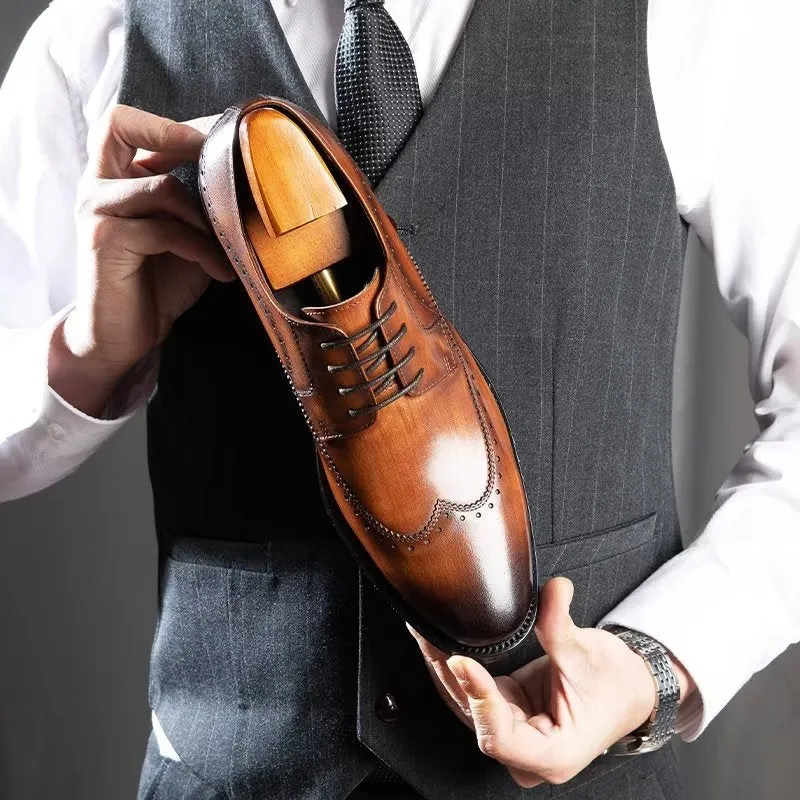 LuxeLeather Classy Derbies Dress Shoes