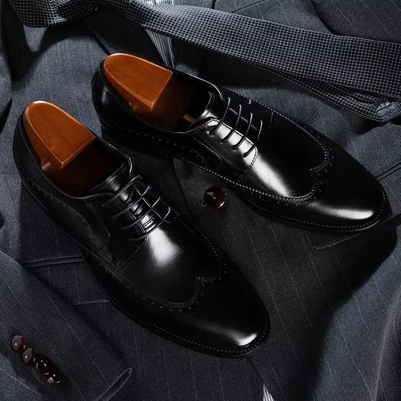 LuxeLeather Classy Derbies Dress Shoes