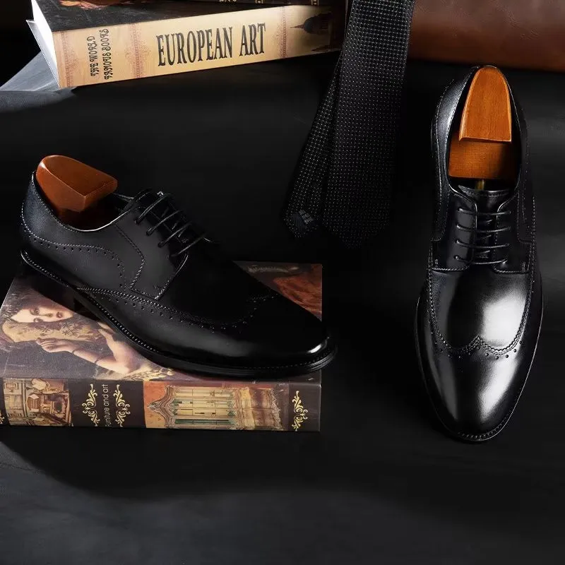 LuxeLeather Classy Derbies Dress Shoes