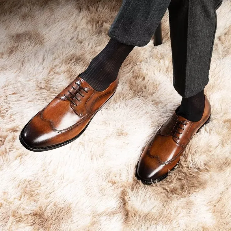 LuxeLeather Classy Derbies Dress Shoes