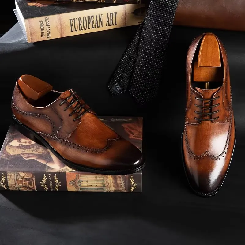 LuxeLeather Classy Derbies Dress Shoes