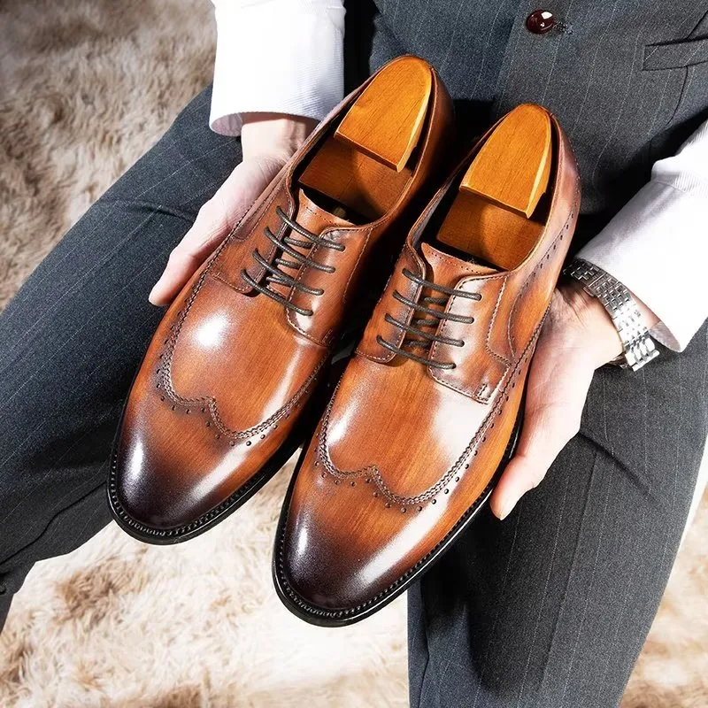 LuxeLeather Classy Derbies Dress Shoes