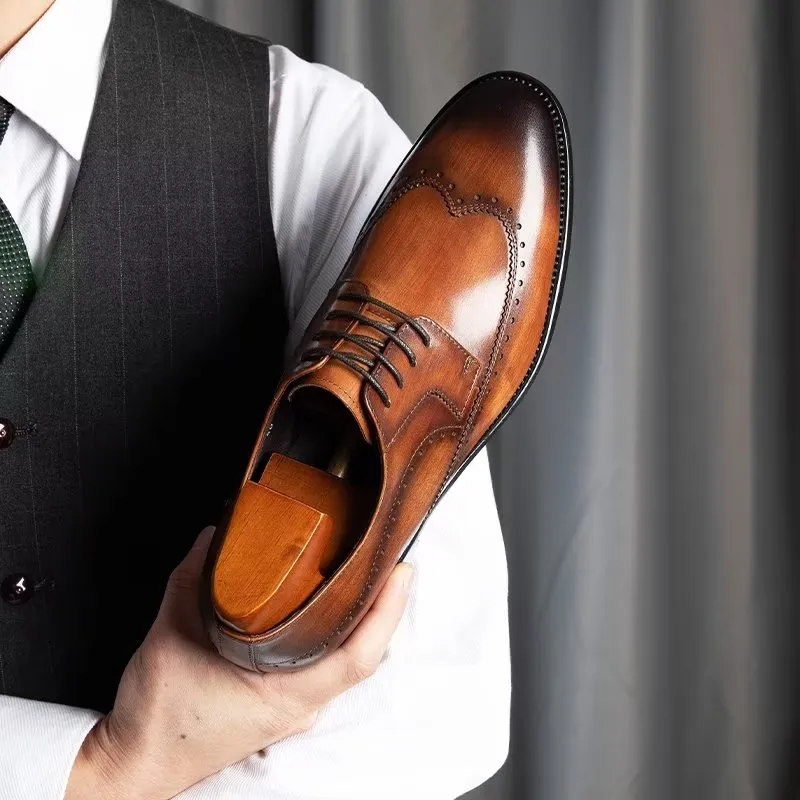 LuxeLeather Classy Derbies Dress Shoes