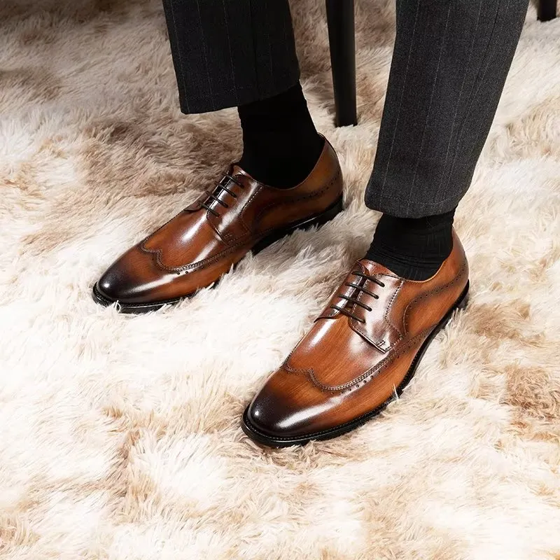 LuxeLeather Classy Derbies Dress Shoes