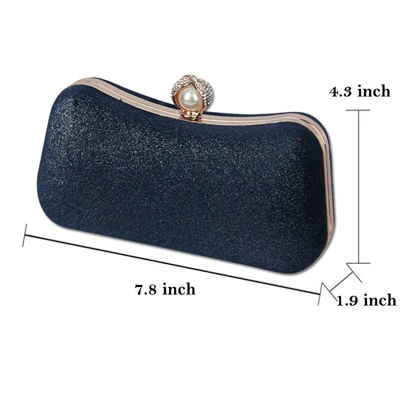 Luxy Moon Pure Color Velvet Party Clutch Purse