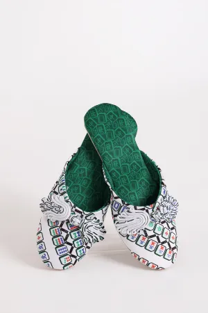 MARIE Mahjong Print House Slippers