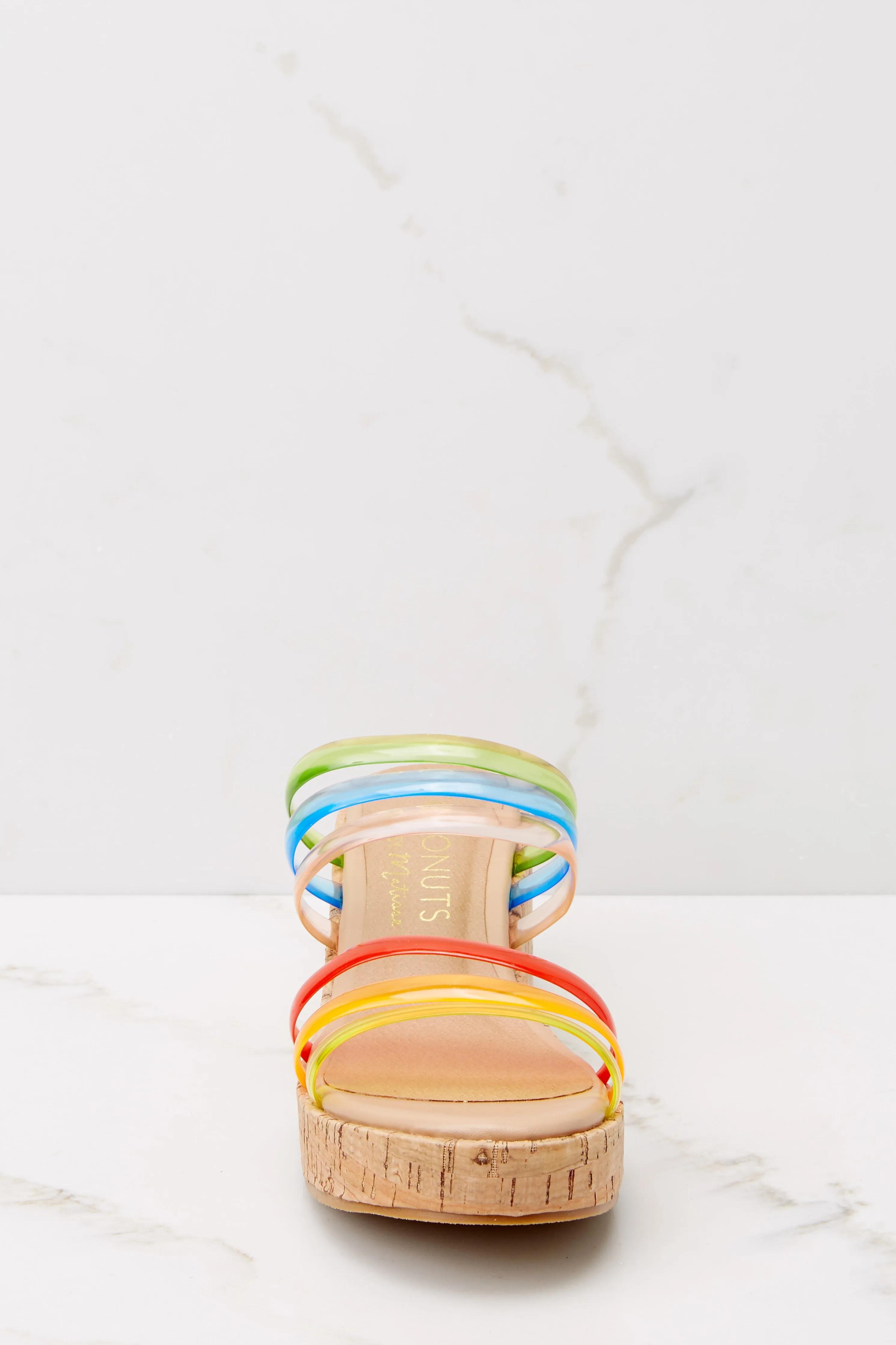 Mecca Rainbow Platform Sandals