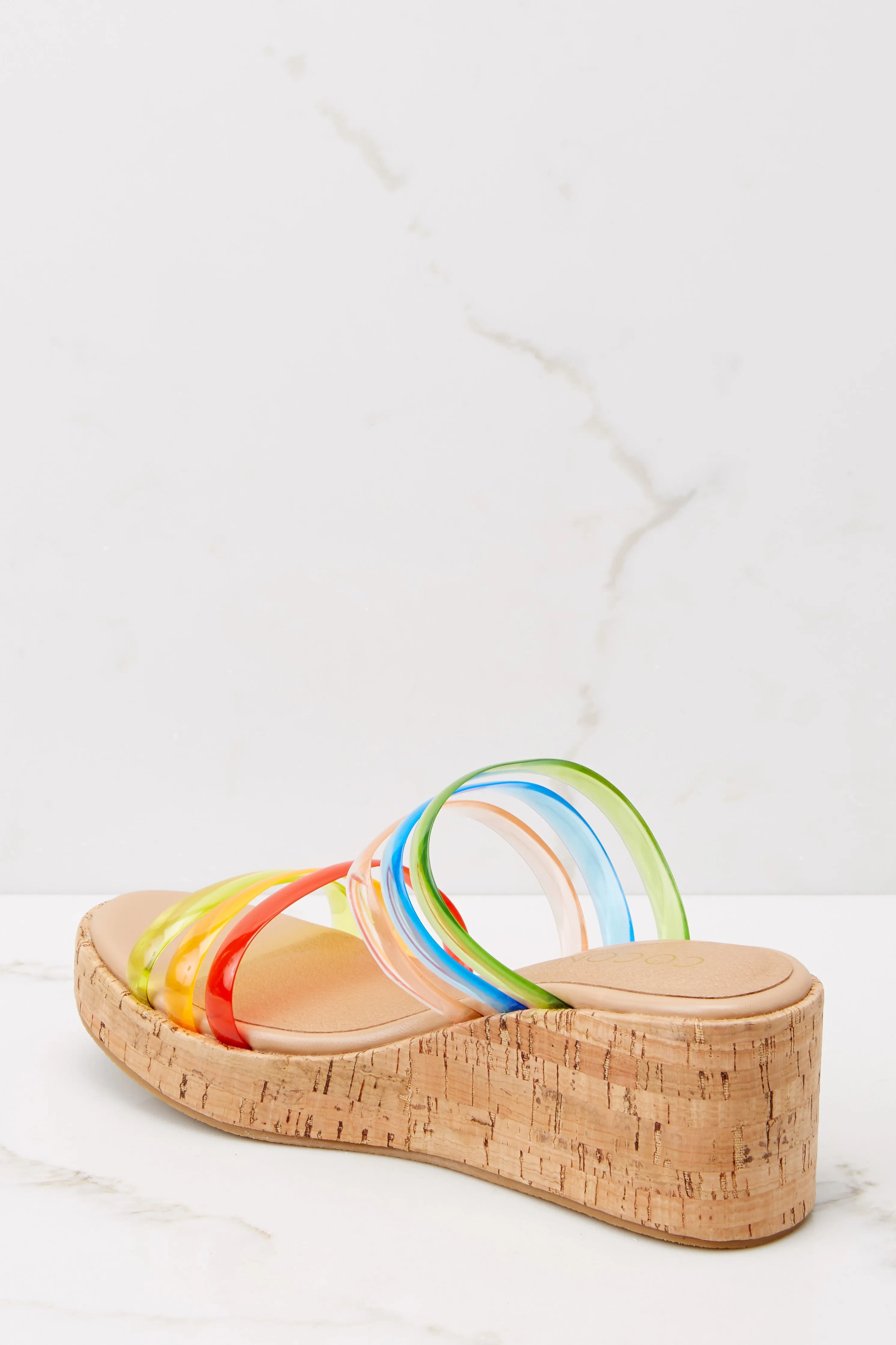 Mecca Rainbow Platform Sandals