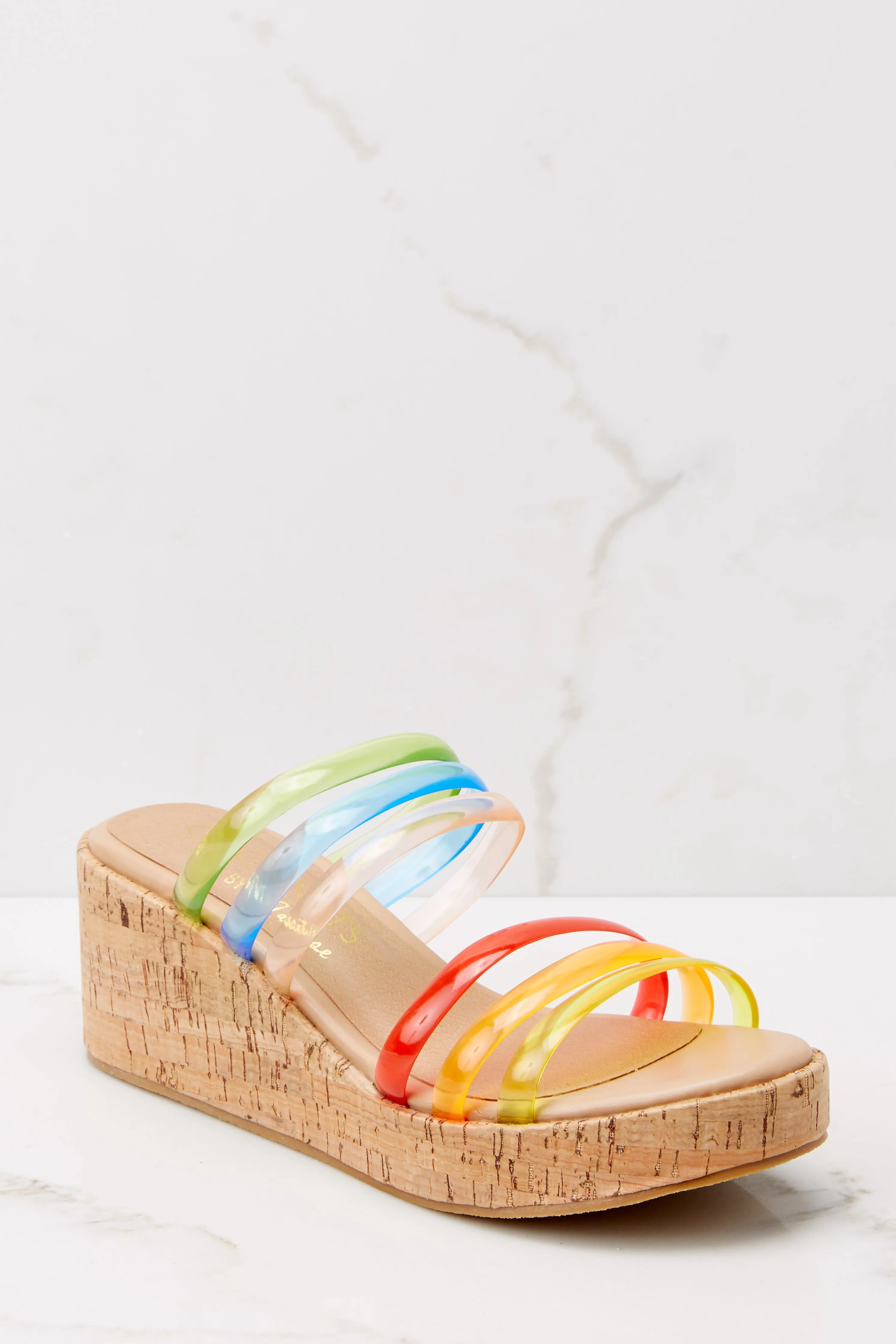 Mecca Rainbow Platform Sandals