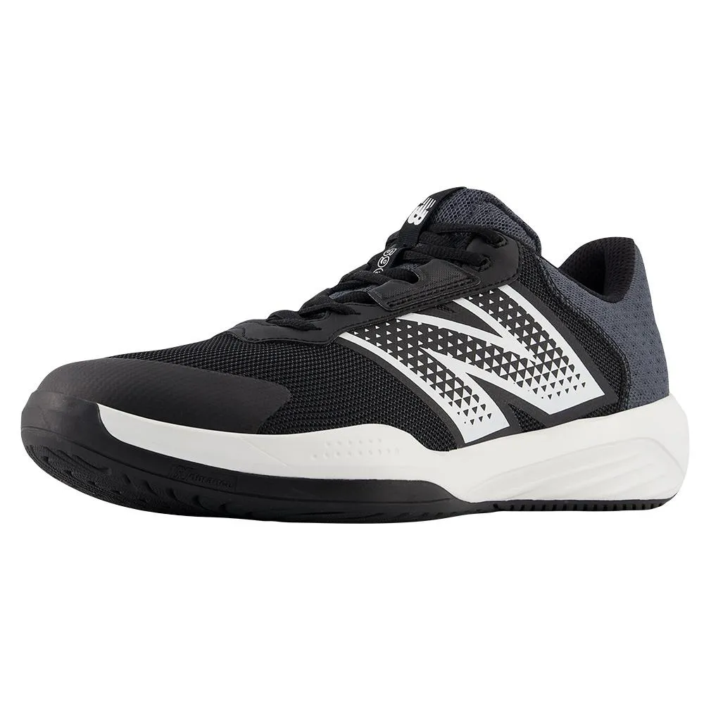 Men's 696v6 D Width Tennis Shoes Black and White