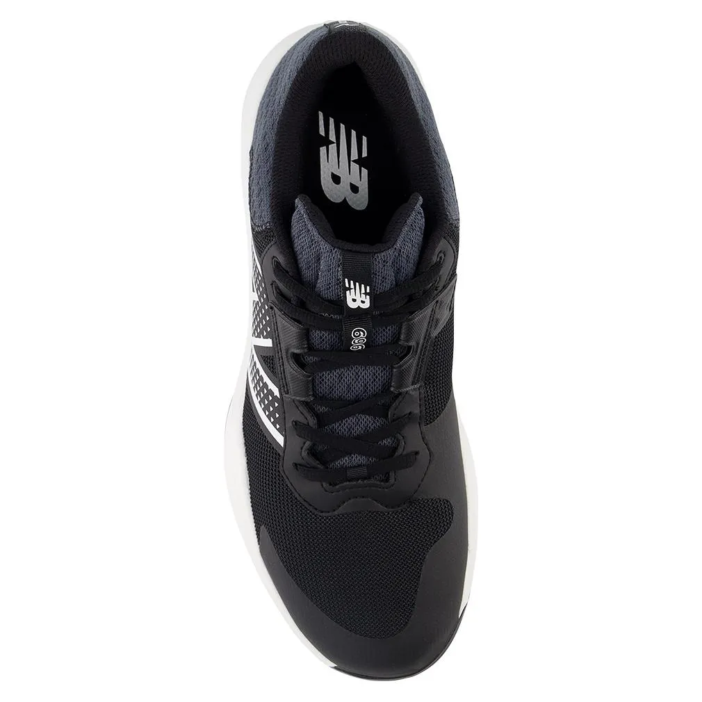 Men's 696v6 D Width Tennis Shoes Black and White