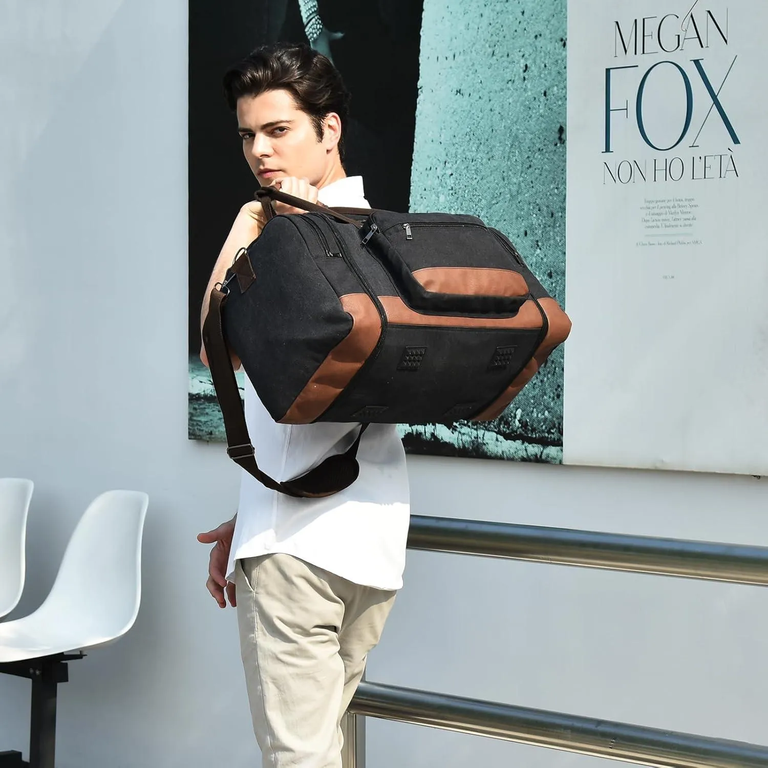Men's Duffle Bag Stylish Carry-On Travel Bag