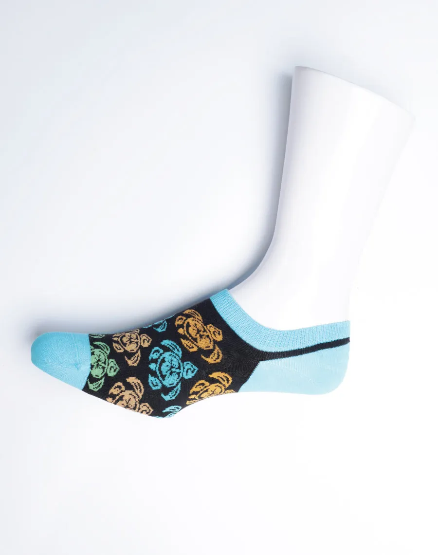 Men's Tribal Turtle Tropical No Show Socks