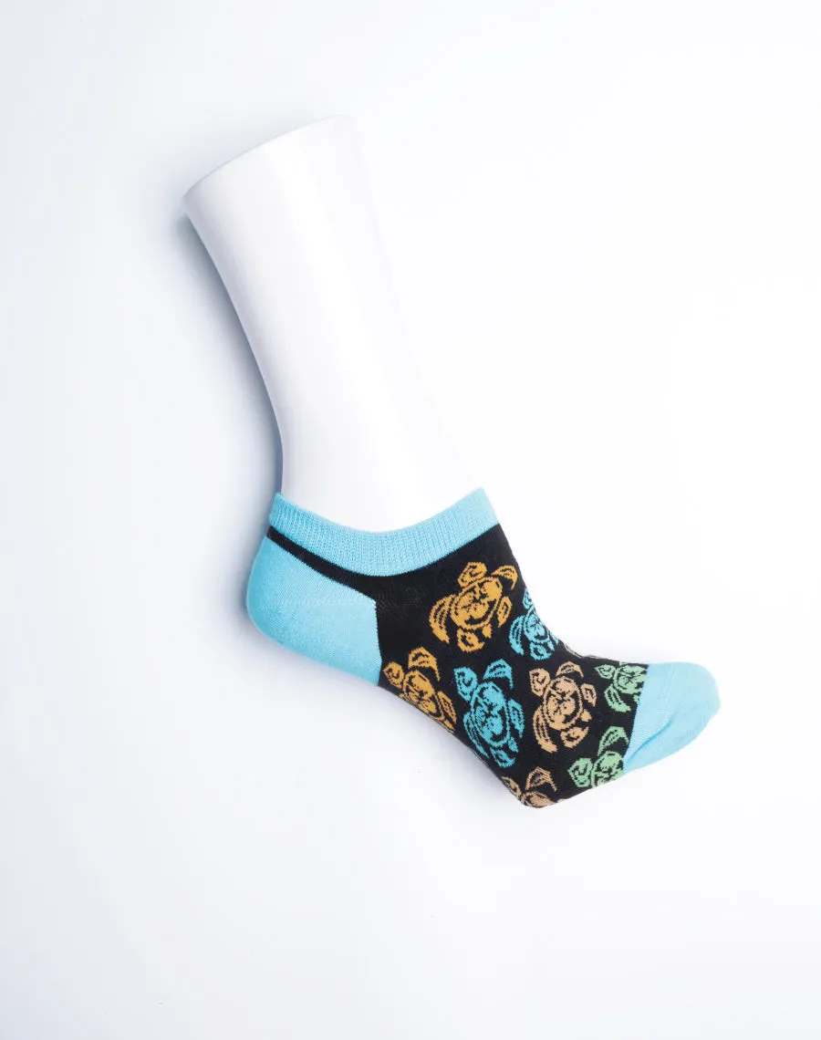 Men's Tribal Turtle Tropical No Show Socks