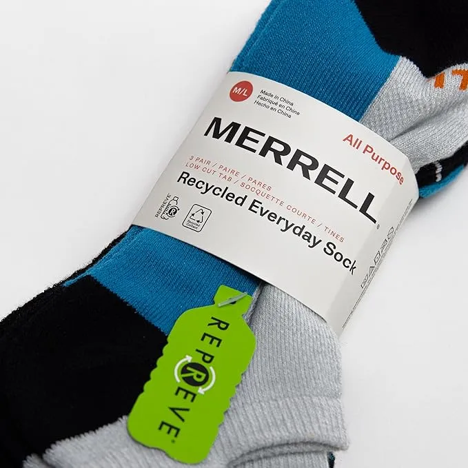 Merrell Women's 3 Pair Pack-Repreve Mesh Recycled Everyday Socks