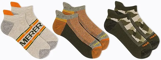 Merrell Women's 3 Pair Pack-Repreve Mesh Recycled Everyday Socks