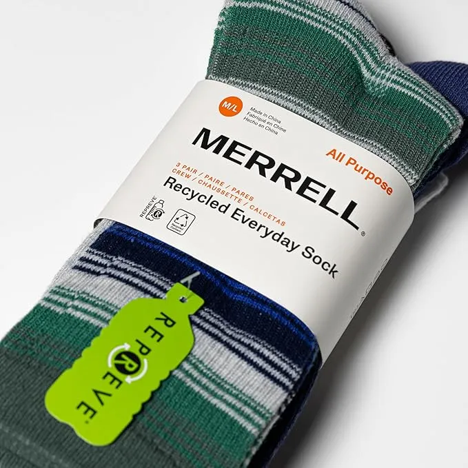 Merrell Women's 3 Pair Pack-Repreve Mesh Recycled Everyday Socks