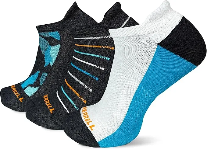 Merrell Women's 3 Pair Pack-Repreve Mesh Recycled Everyday Socks