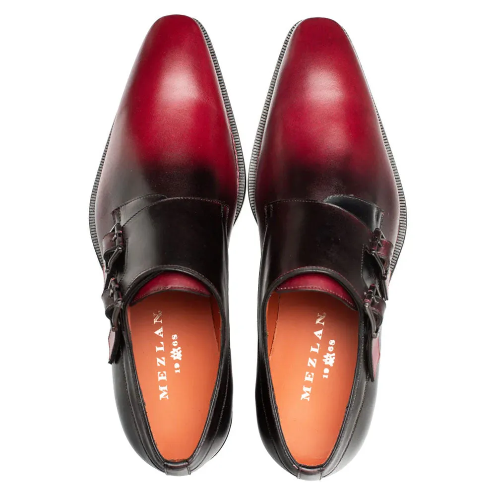 Mezlan Pintor Burgundy Bi-Tone Double Monk Strap Shoes