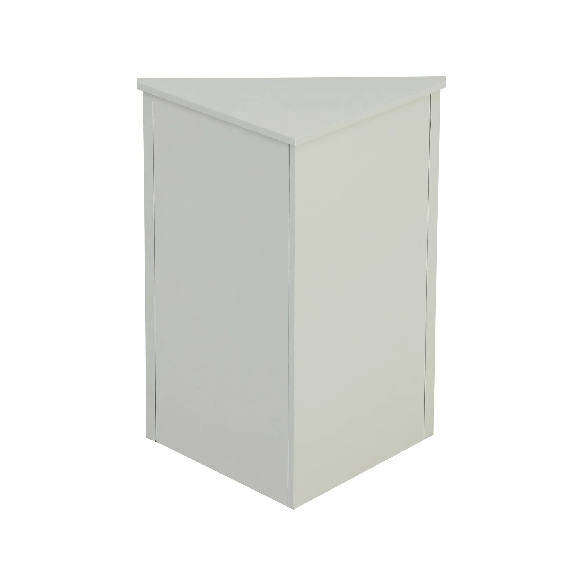 Modern Triangle Corner Cabinet -  Gray