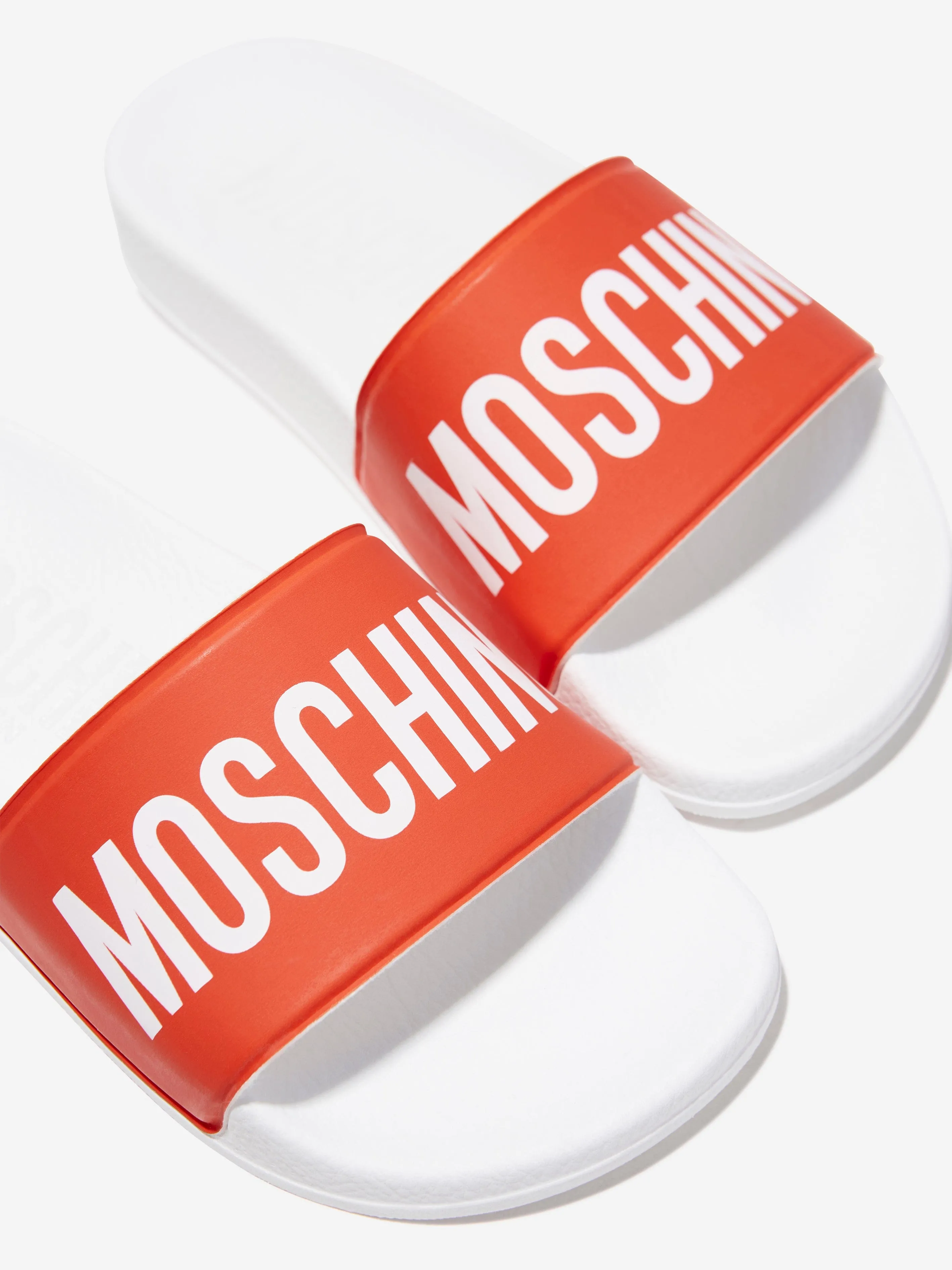 Moschino Kids Maxi Logo Sliders in Red