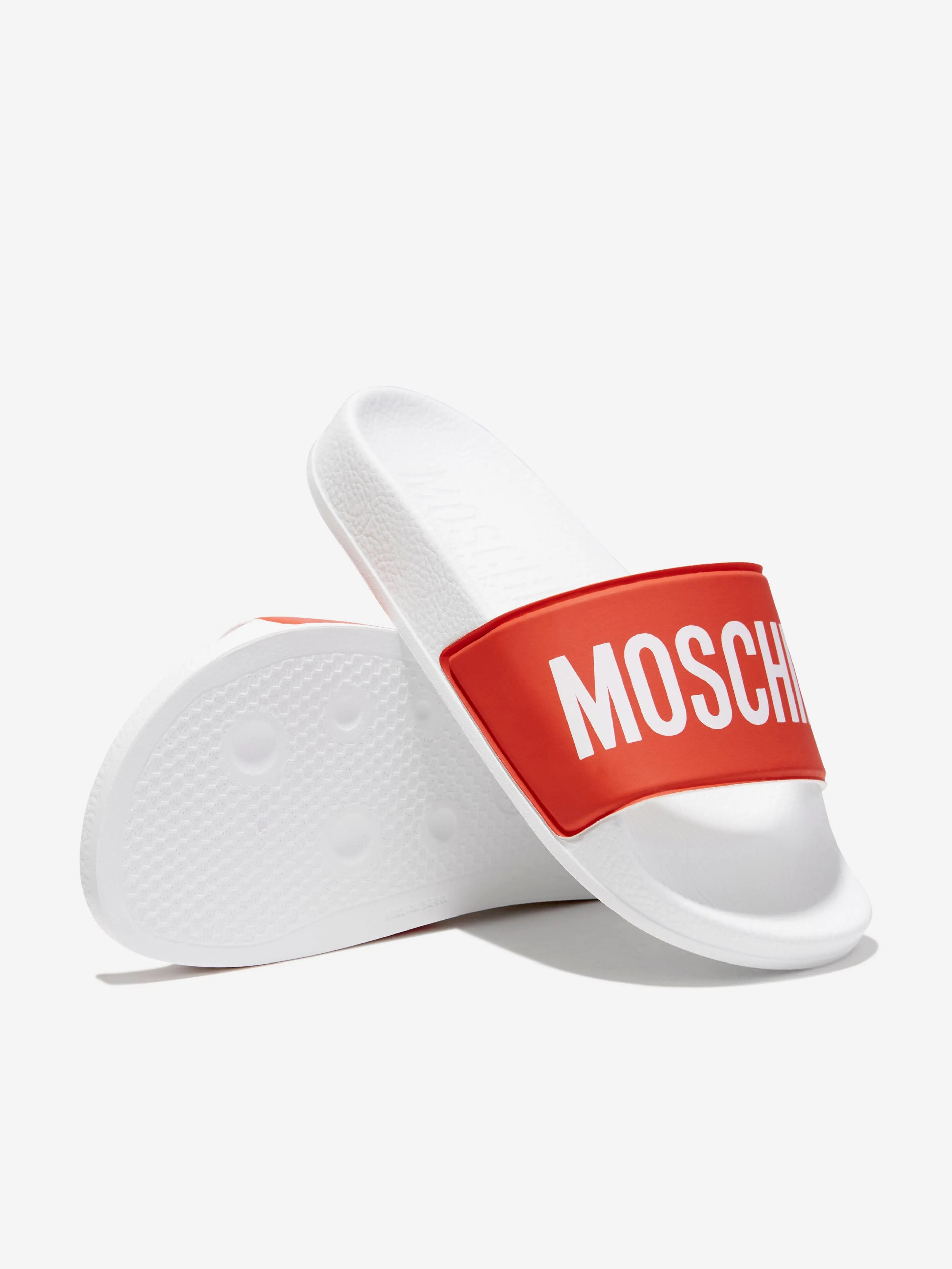 Moschino Kids Maxi Logo Sliders in Red