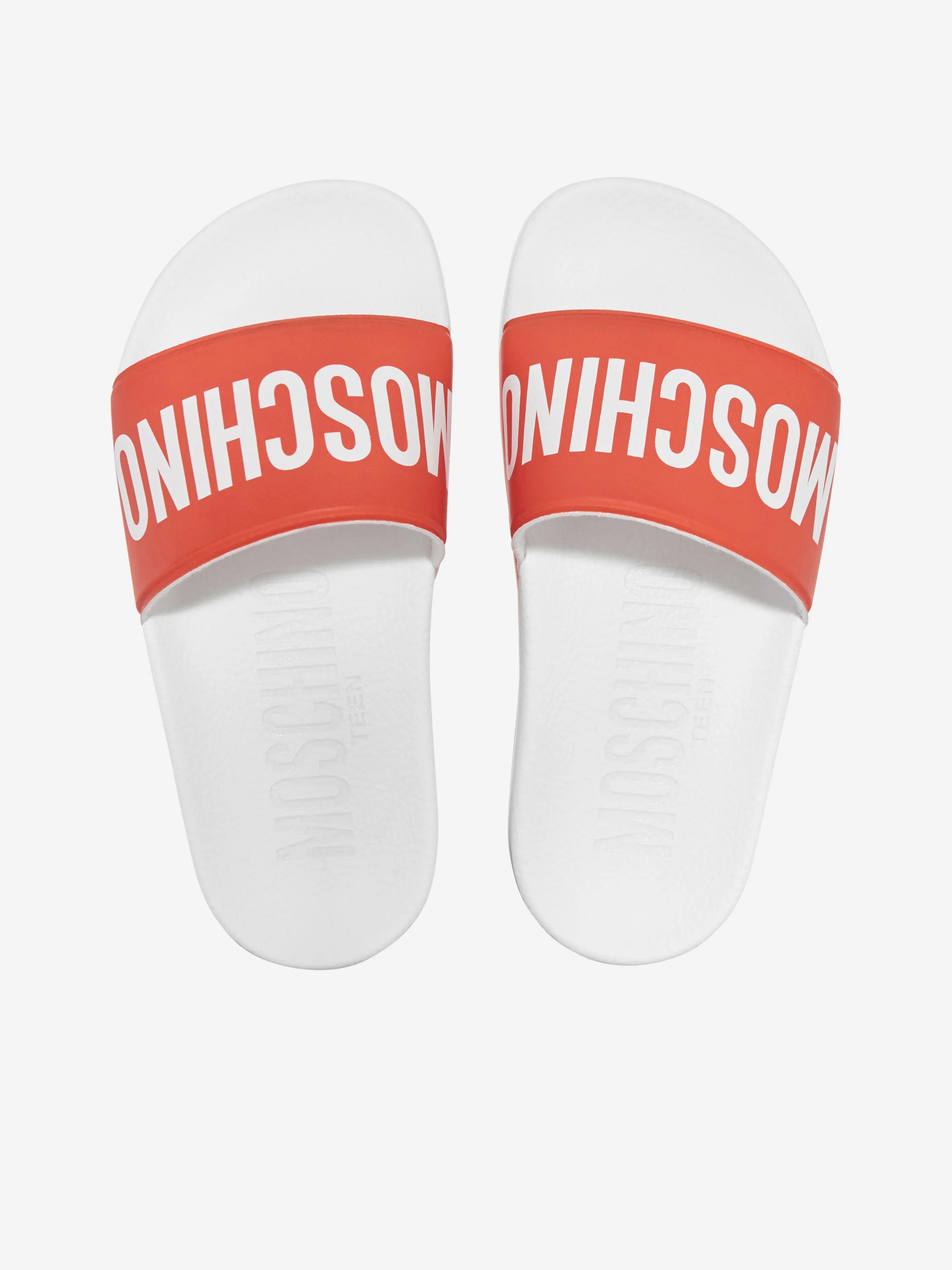 Moschino Kids Maxi Logo Sliders in Red