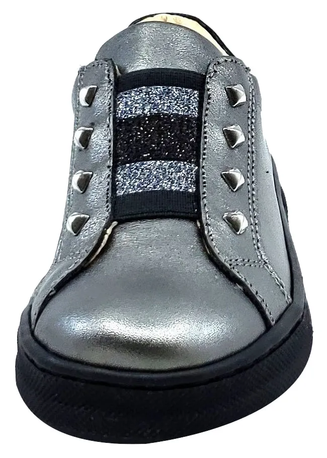 Naturino Girl's & Boy's Oristano Shoes, Laminato/Vernice Acciao-Nero