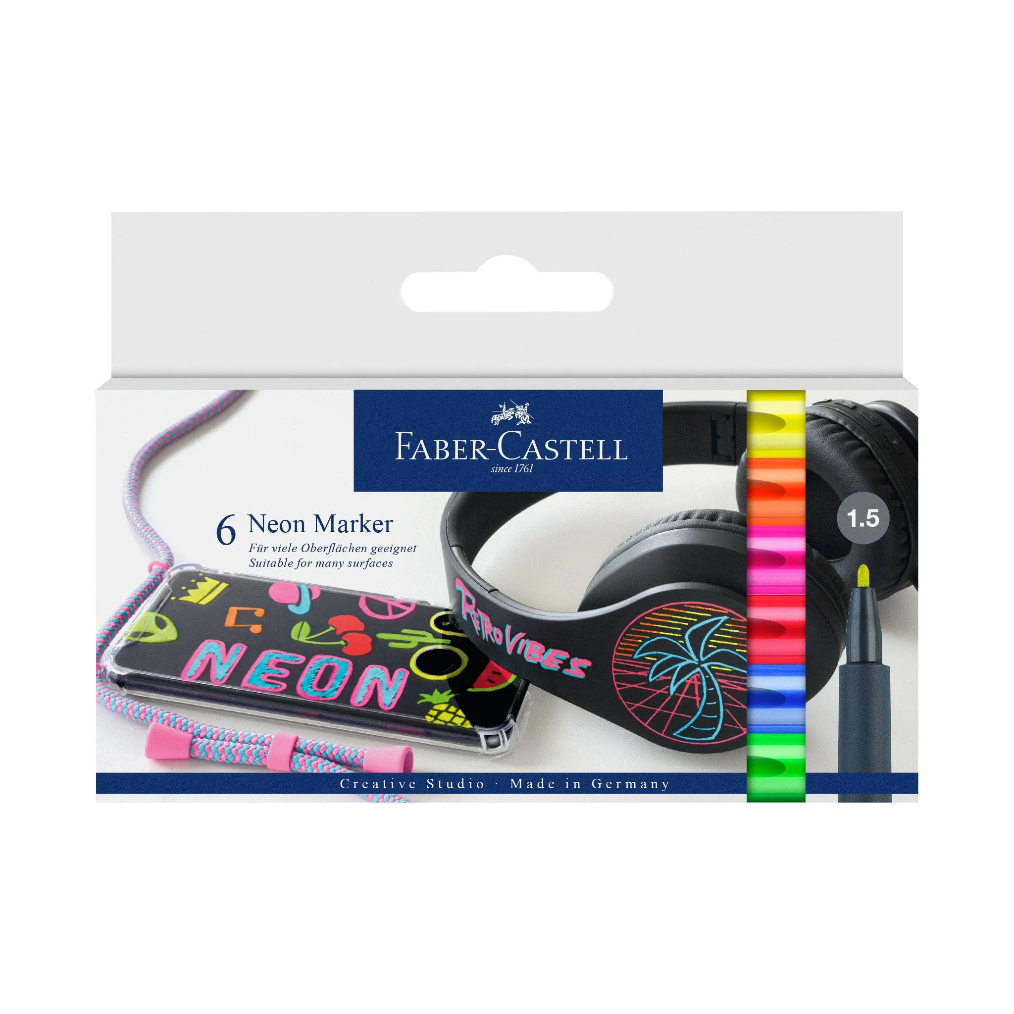 Neon Markers, Box of 6 - #160806