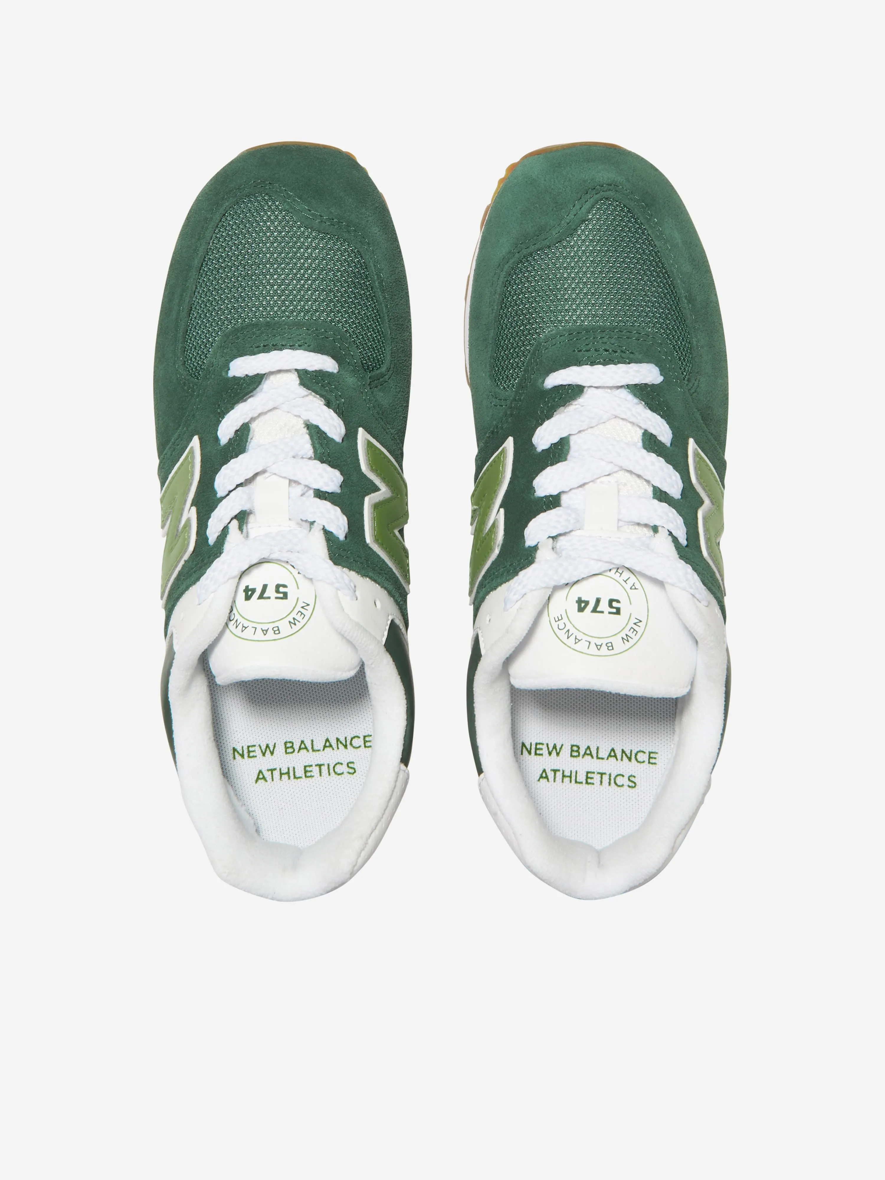 New Balance Kids 574 Logo Trainers in Green