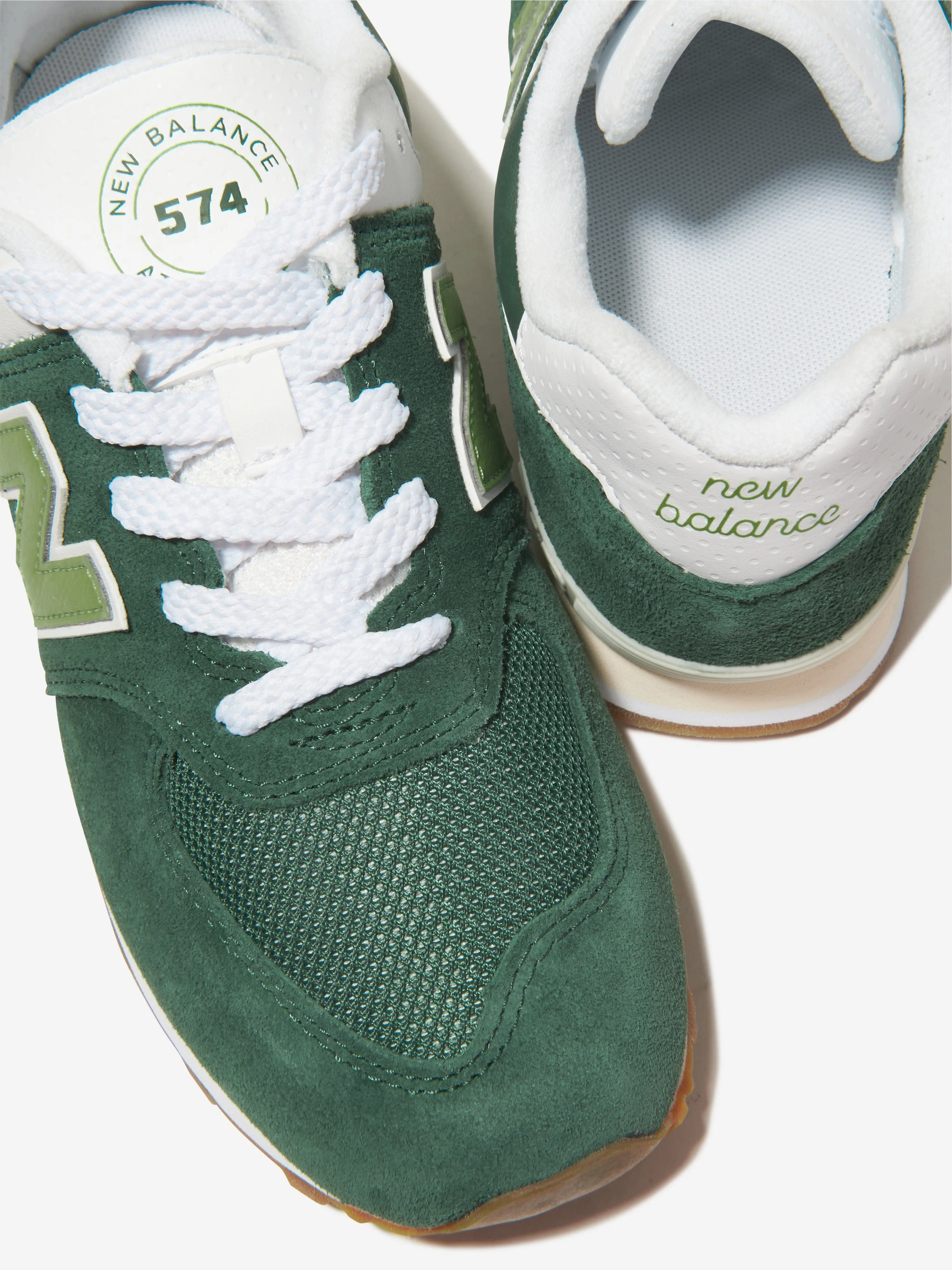 New Balance Kids 574 Logo Trainers in Green