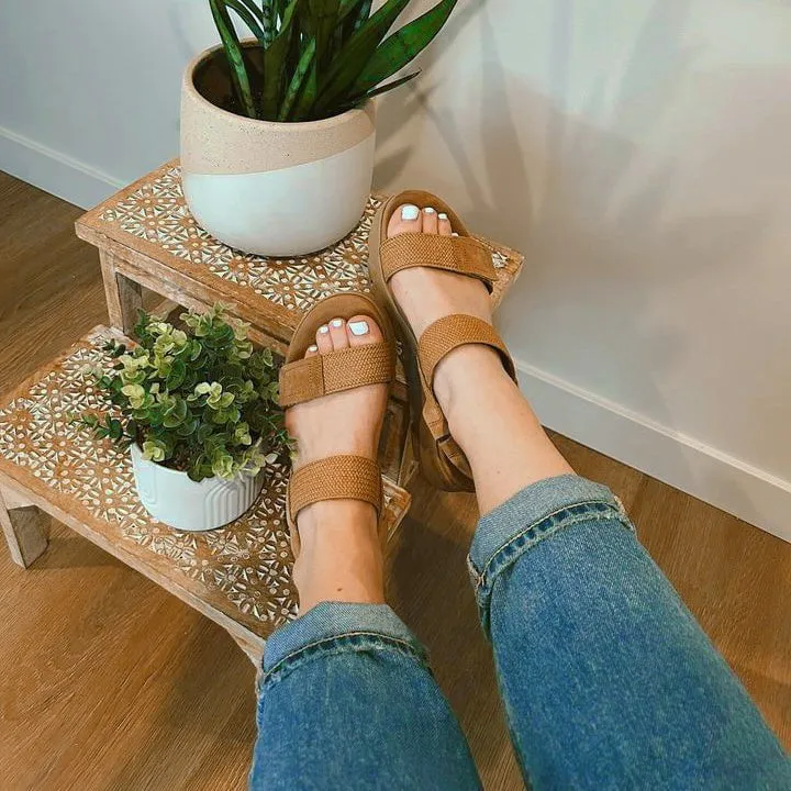 NOVA in BROWN Platform Sandals