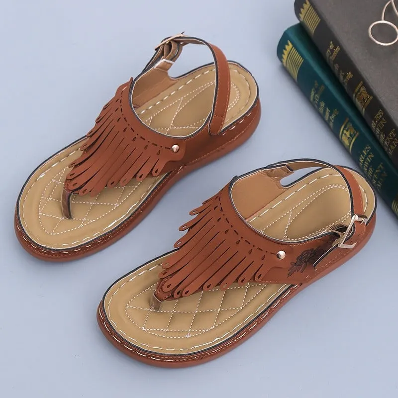 OCW Best Walking Sandals For Women Wedge Bohemian Flip-flops Trendy