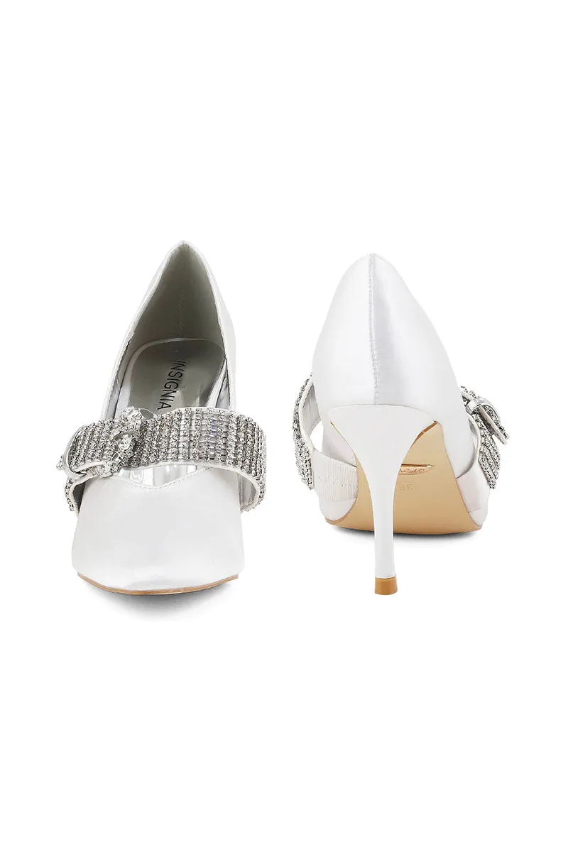 Party Wear Court Shoes I44408-White