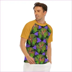 Psychedelic Paradise Men's Tight Surf Shirt With Half Sleeves