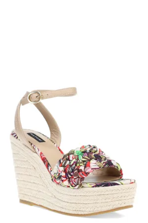 Rae Tropical Braided Wedge Sandals