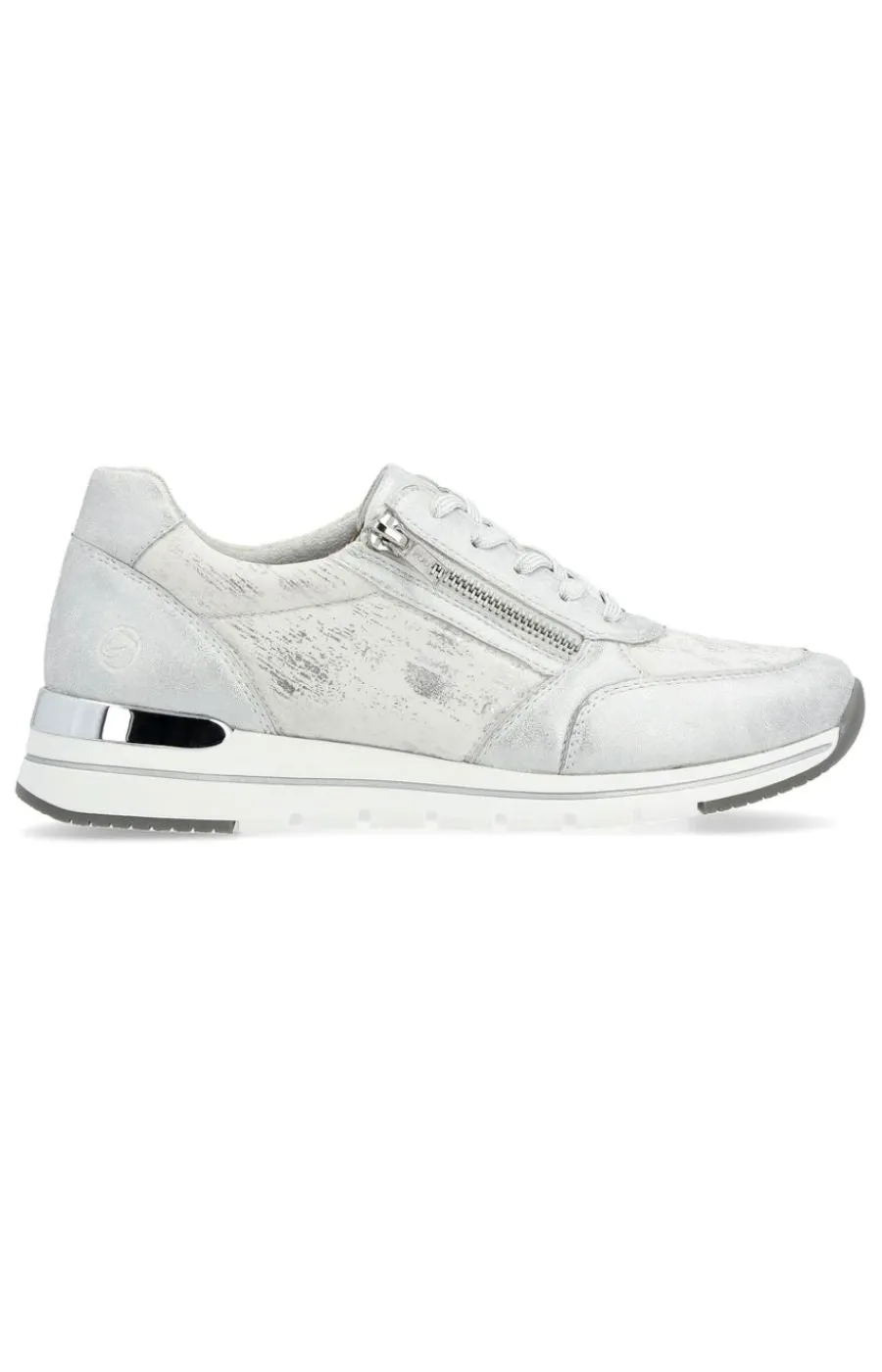 Remonte Wedged Trainer in Silver