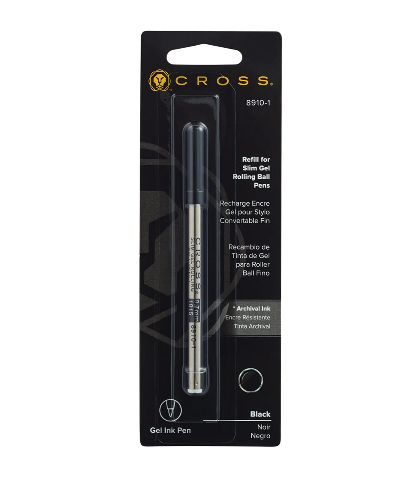 Rollerball Pen Refill Black Slim