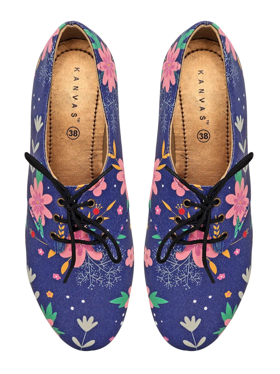 Sapphire Flower Power Oxfords