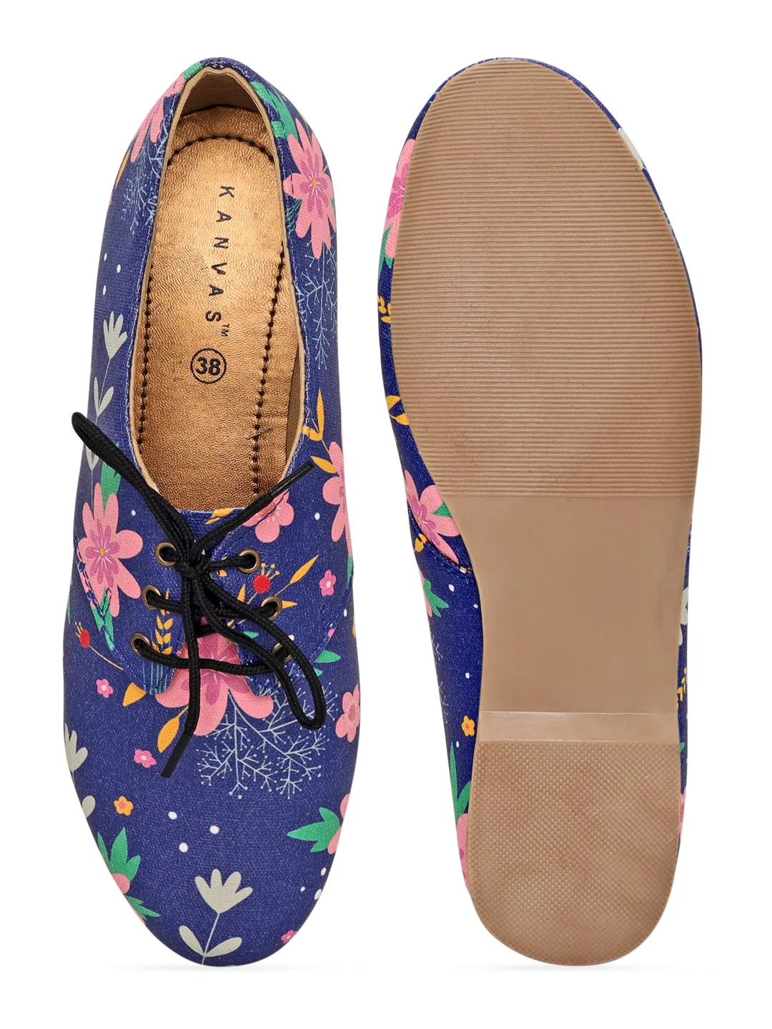 Sapphire Flower Power Oxfords