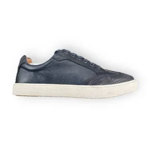 Sergio Duletti Clinton Smart Leather Trainers Navy