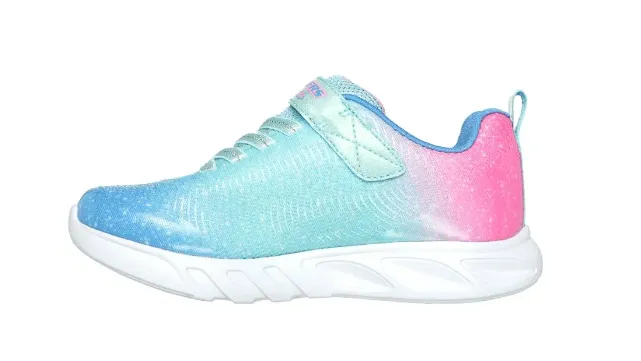 SKECHERS Flicker Flash Shoe - Ombre Dreamer - Aqua/Multi - Kids