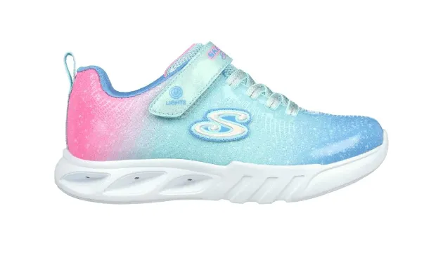 SKECHERS Flicker Flash Shoe - Ombre Dreamer - Aqua/Multi - Kids