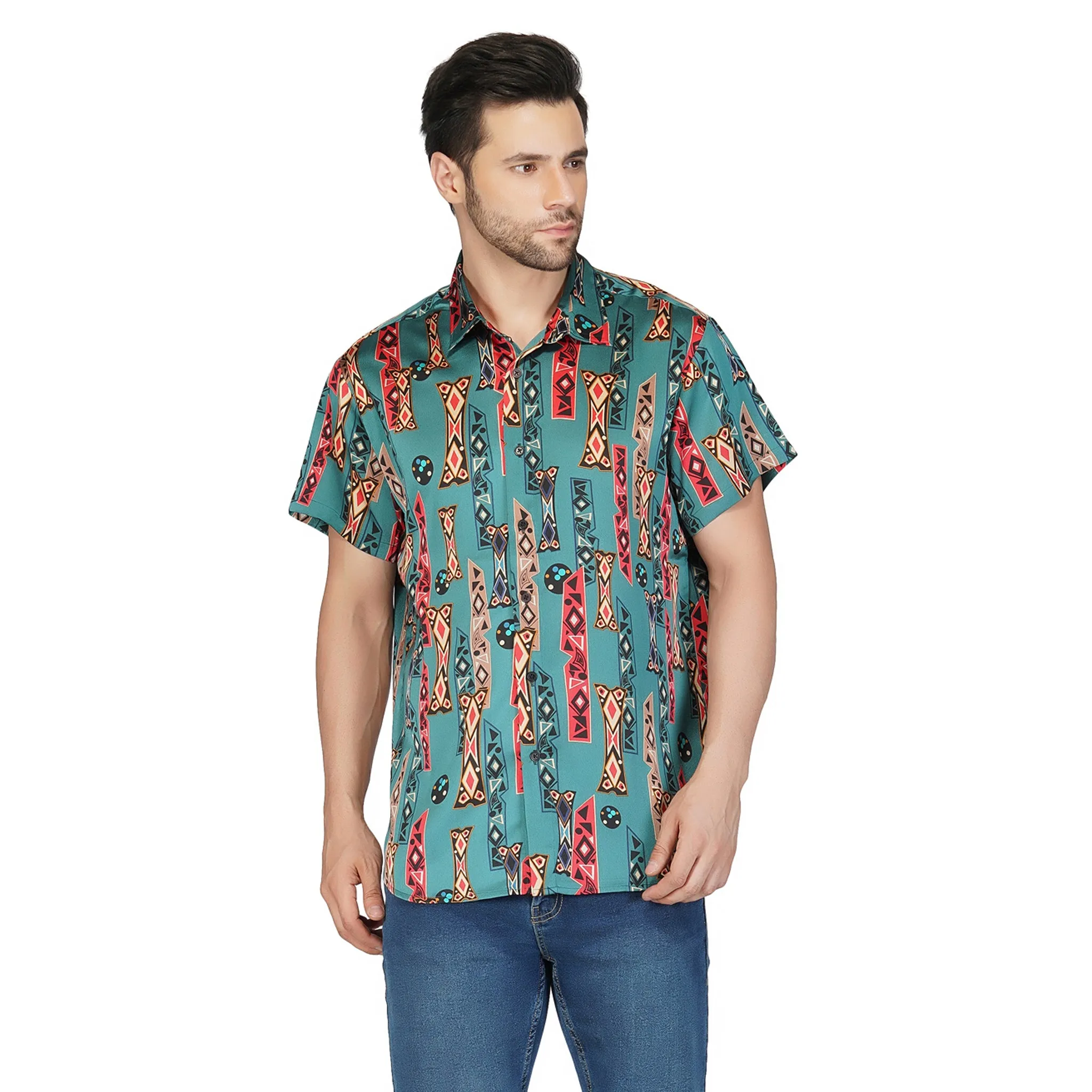 SLAY. Men's  Aztec Print Designer Shirt